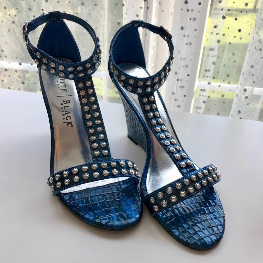 White House Black Market wedge heels